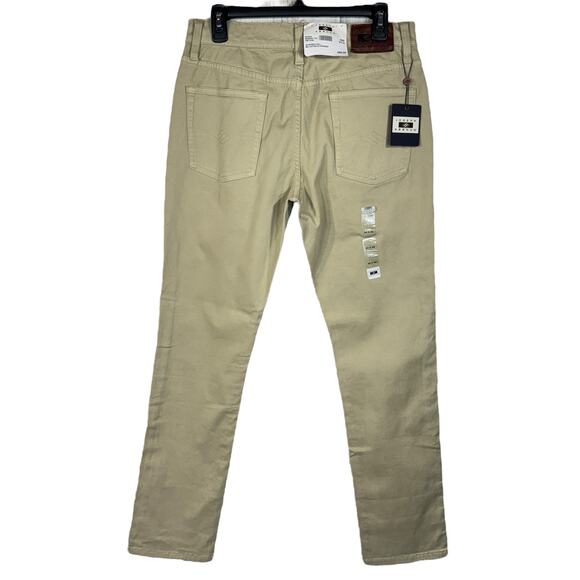 Joseph Abboud Mens SZ 30x32 Sateen Twill Pants Classic Fit Stretch Zip-Fly Beige - Picture 4 of 11